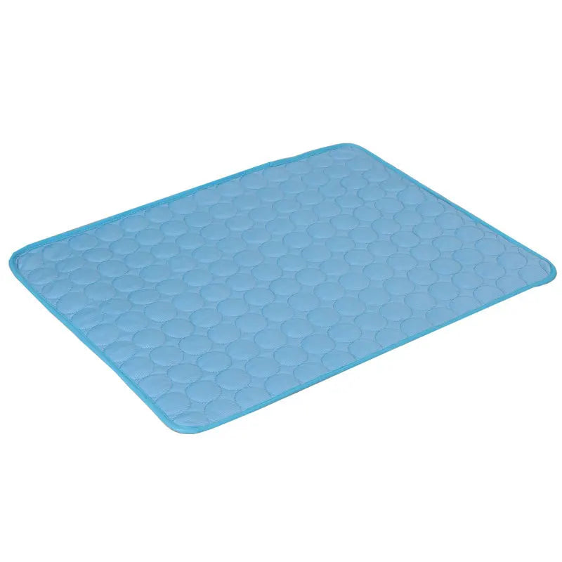 Cool-Touch Pet Mat in Blue — flat product view