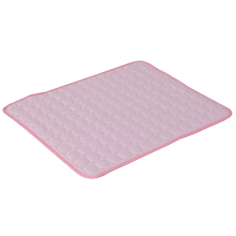 Cool-Touch Pet Mat in Blush — flat product view
