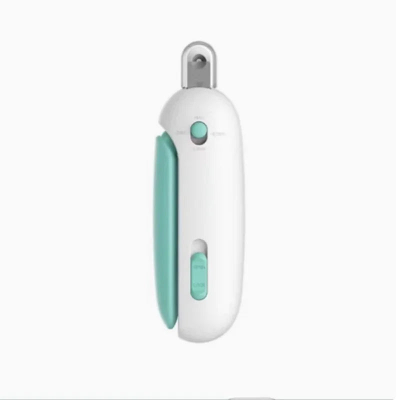 Safety Nail Clipper in Mint — front view on a white background