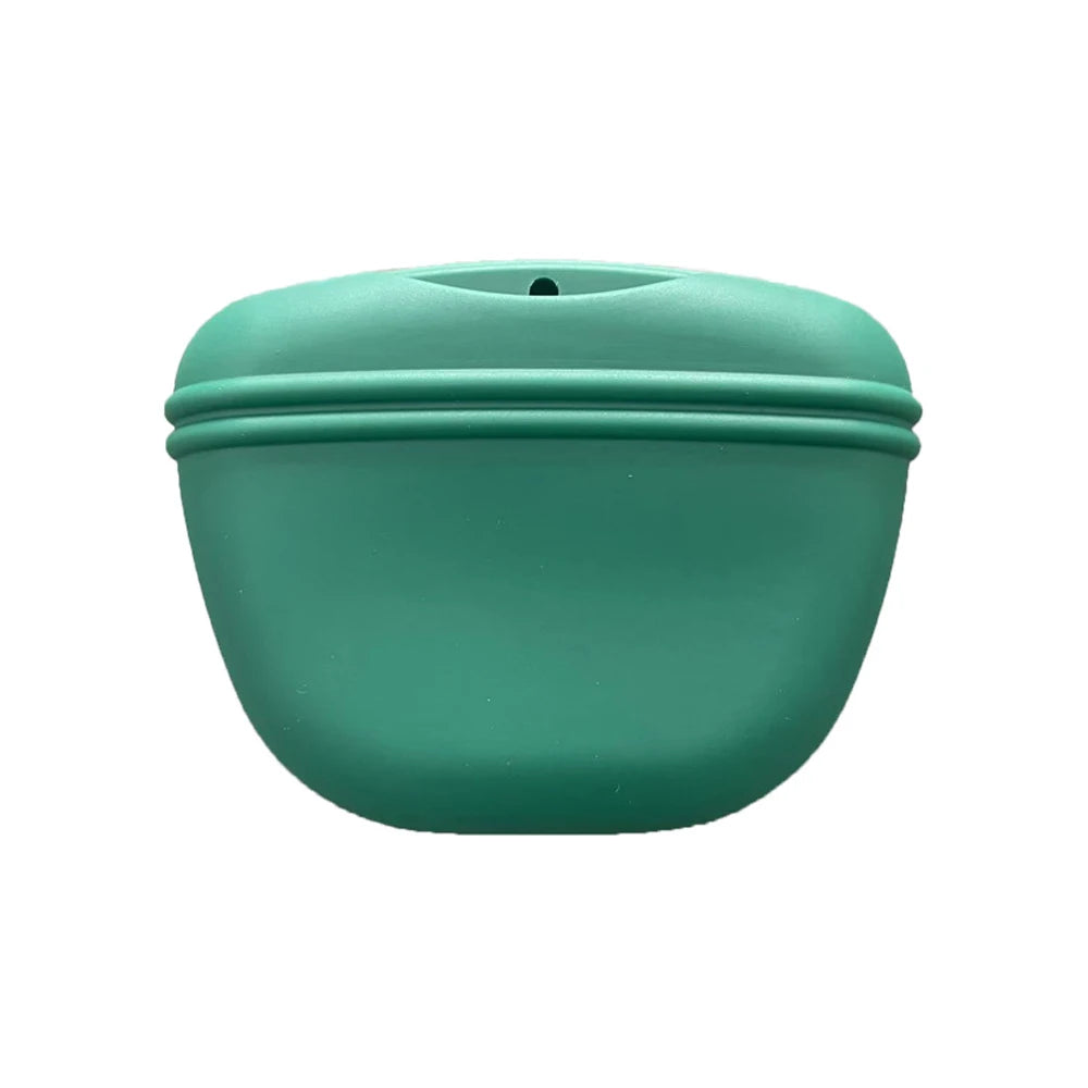 Silicone Treat Pouch in Sage — single pouch on a white background