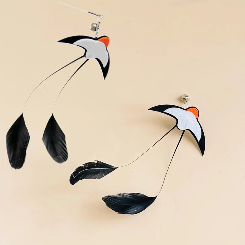 Feather Wand Refills in Black — two refills on a warm sand background