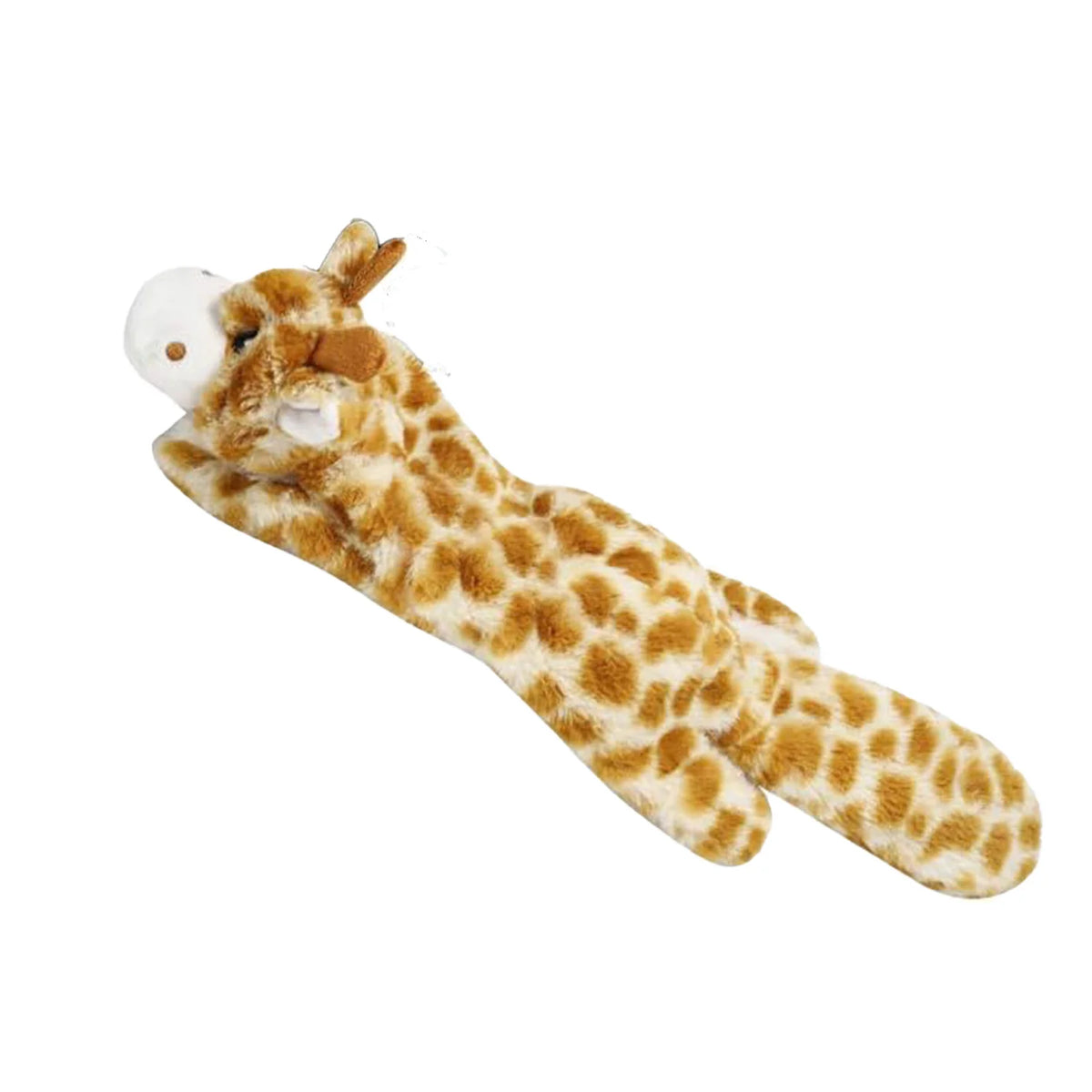 Crinkle Plush Toy in Giraffe — full-length studio view on a white background
