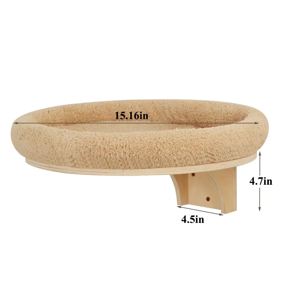 Wall Climbing Set in Sand — bed only with dimensions on a white background