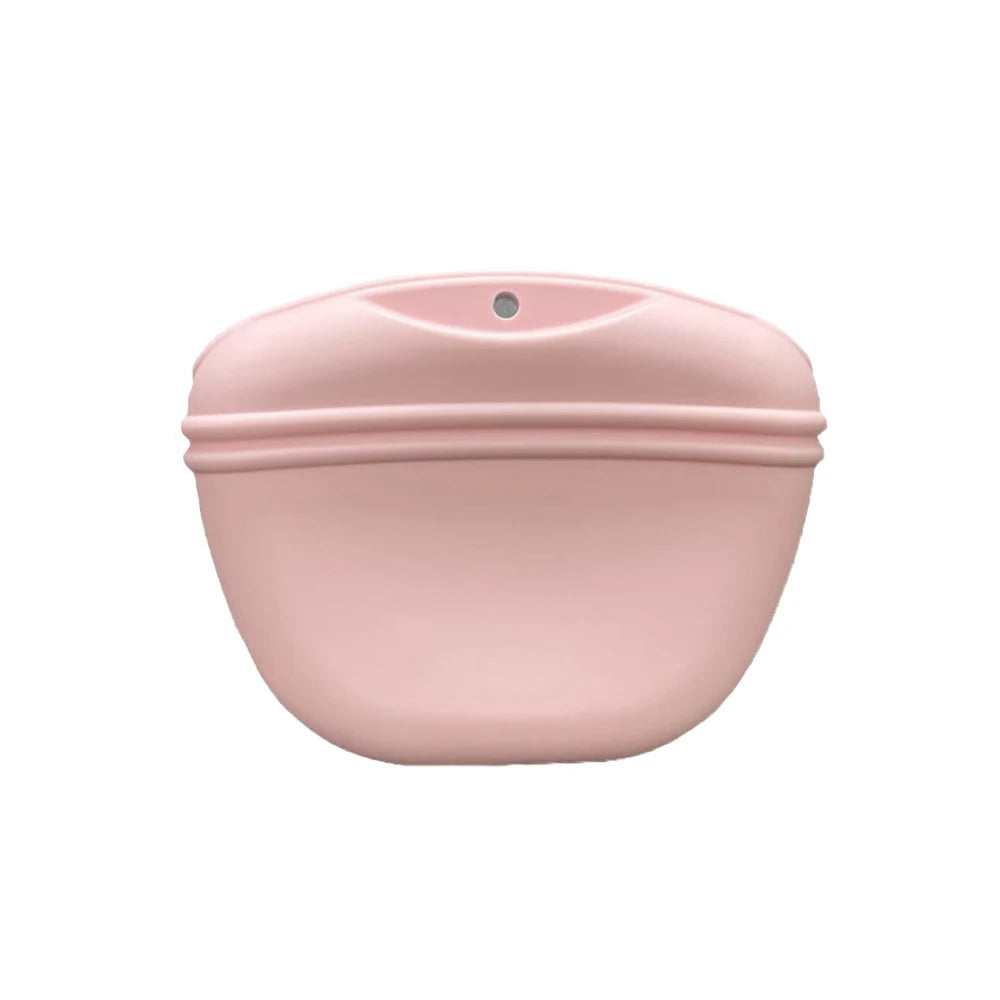 Silicone Treat Pouch in Blush — single pouch on a white background