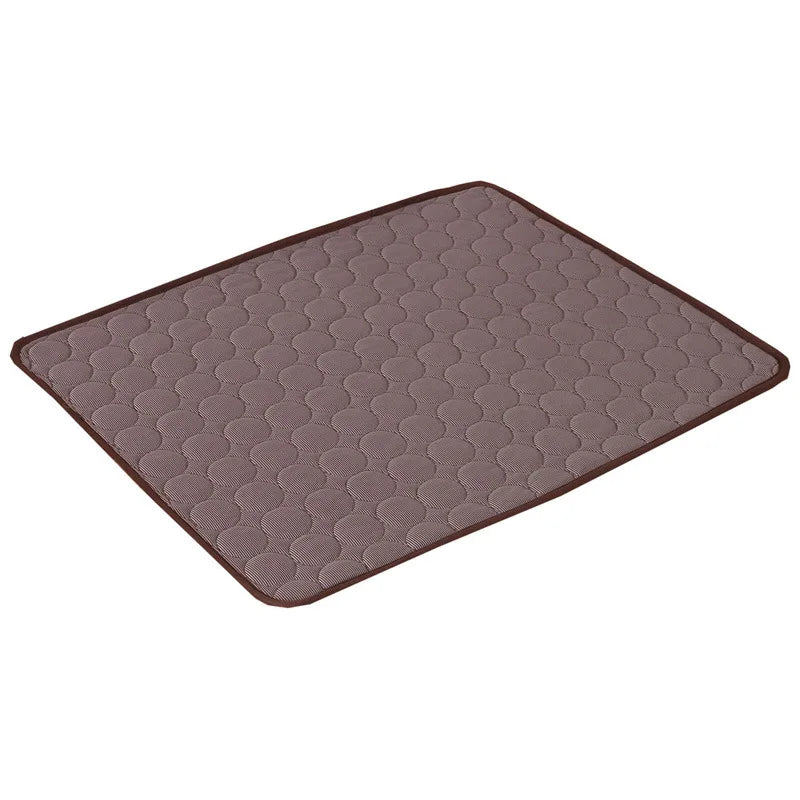 Cool-Touch Pet Mat in Cocoa — flat product view